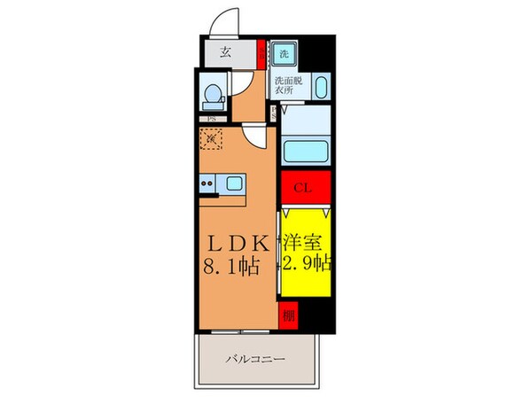 MODERN PALAZZO江坂AXIAの物件間取画像